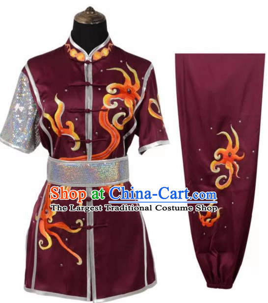 Martial Arts Clothing Children Competition Clothing Performance Clothing Chinese Style Men And Women Team Performance Clothing
