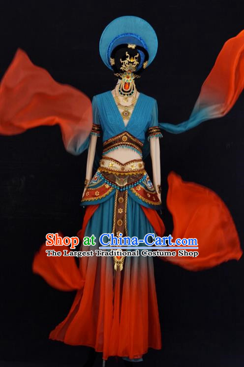 Western Lantern Dance Exotic Indian Dance Dunhuang Dance Five Star Out Of The Oriental Silk Road Flying Apsaras Costumes
