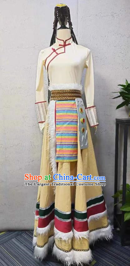 National Costume Tibetan Dance Performance Costume Ethnic Minority Costume Female Art Test Practice Tibetan Costume