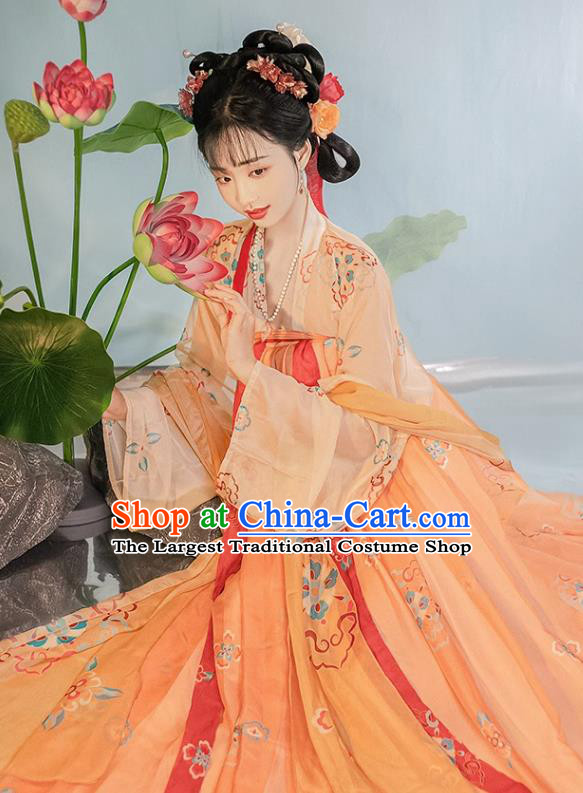 Ancient Chinese Woman Costumes Tang Dynasty Palace Lady Clothing Princess Hanfu Ruqun Dress