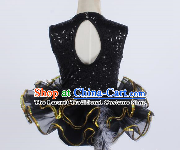 Children Girls Sequin Spring And Summer Tutu Skirt Stage Costume Ballet Dance Skirt Performance Costume