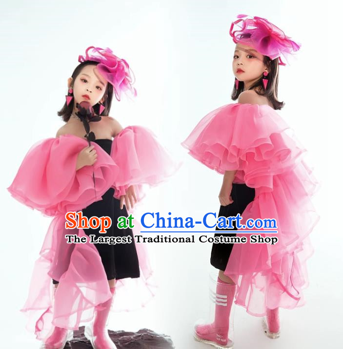 Girls Fashion Personality T Stage Catwalk Fashion Clothing Stage Performance Competition Children Model Photography Clothing Suit
