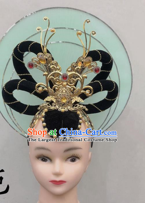 Dunhuang Dance Headdress Flying Classical Performance Lotte Silk Road Performance Headdress National Dance Art Examination Headwear