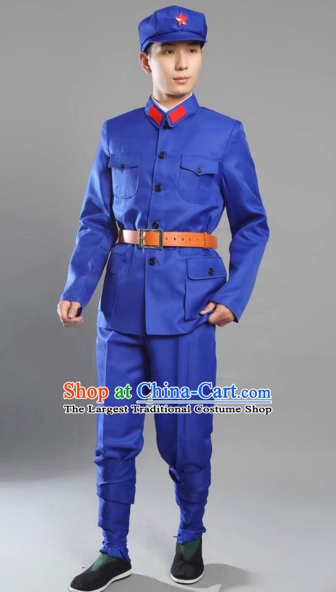 Red Army Uniform Anti Performance Sapphire Blue Suit