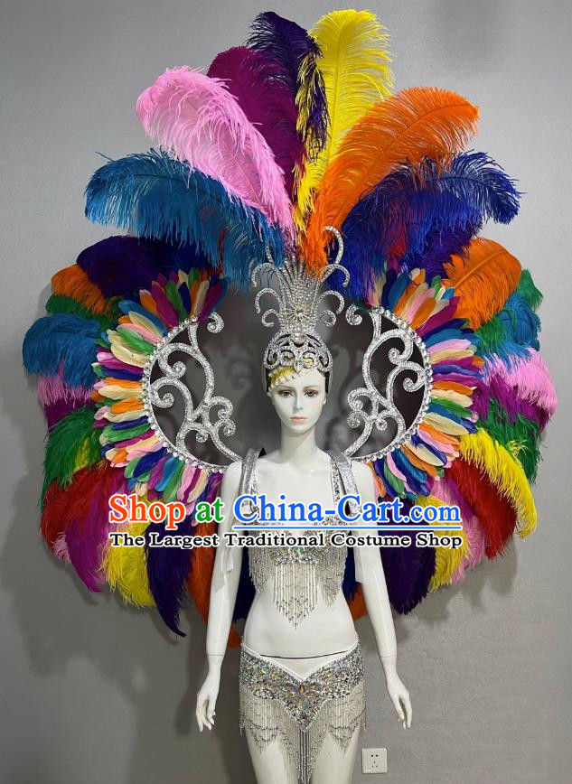 Color Opener Show Show Feather Headdress Dance Team Samba Costumes Carnival Halloween