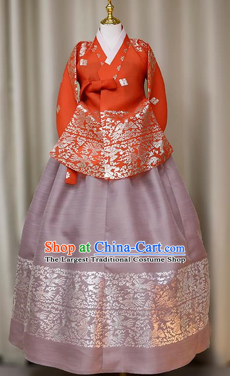 Korean Ladies Hanbok Ironing Silver Princess Wedding Costume
