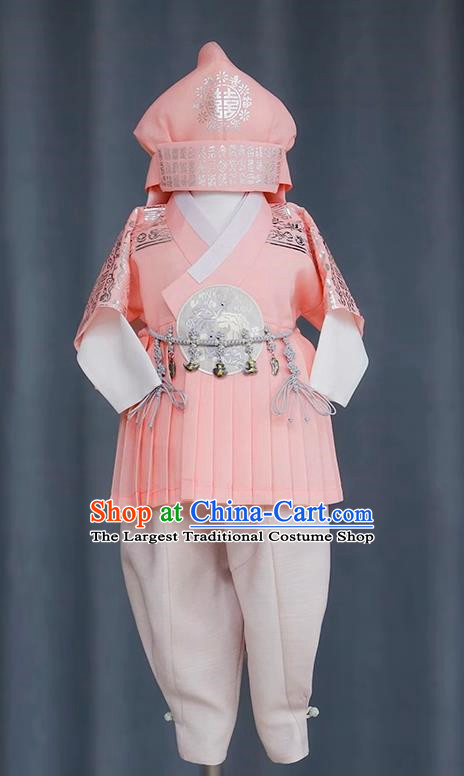 Children Prince Hot Silver Hanbok High End Photography Dress Boy Baby 100 Days One Year Old Hanbok