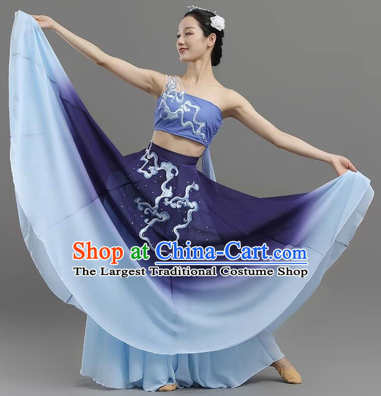 China Classical Dance Dance Under The Moon Dance Costume Big Skirt Practice Art Test Performance Dance Performance Costume