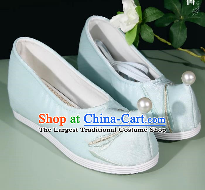Hanfu Shoes Women Ancient Style Cloth Shoes Soft Sole Ancient Costume Shoes With Cheongsam