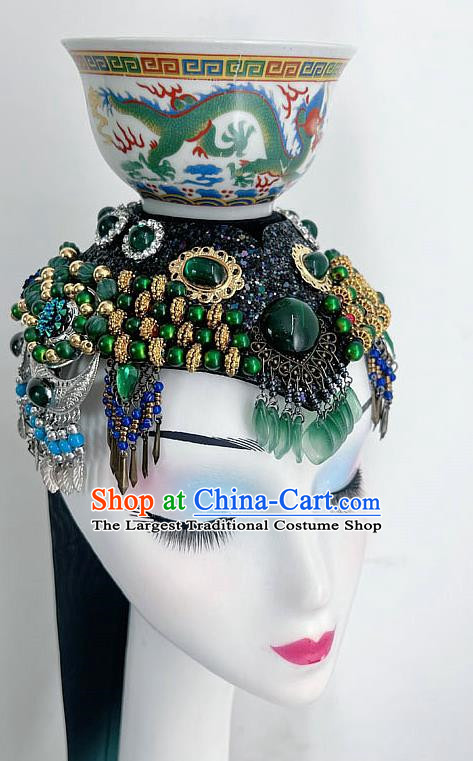 Mongolian Hat Hometown Mellow Dance Performance Props Top Bowl Dance Headdress Ladies Children Jewelry Hair Accessories