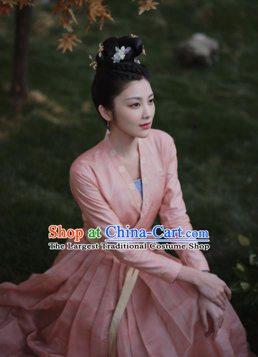 China Ancient Song Dynasty Young Mistress Costumes Romantic TV Series New Life Begins Noble Concubine Bai Lu Clothing