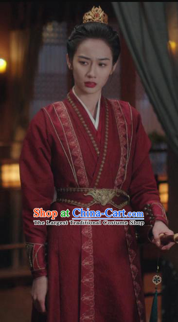 Romantic TV Series New Life Begins Shangguan Jing Clothing China Ancient Female Swordsman Red Dresses Traditional Hanfu Costumes