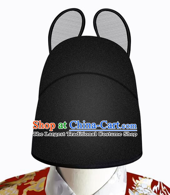 China Handmade Hanfu Hat Ming Dynasty Official Headwear Ancient Imperial Bodyguard Headpiece