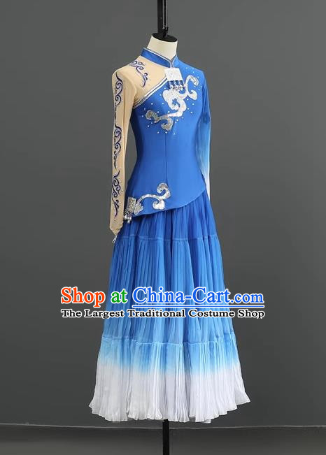 Taoli Cup Repertoire Yi Women Dance Costume Yunshui Yiren Ethnic Style Test Large Skirt Performance Costume