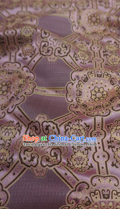 Pink Chinese Classical Rosette Pattern Material Traditional Design Brocade Fabric Tibetan Dress Cloth