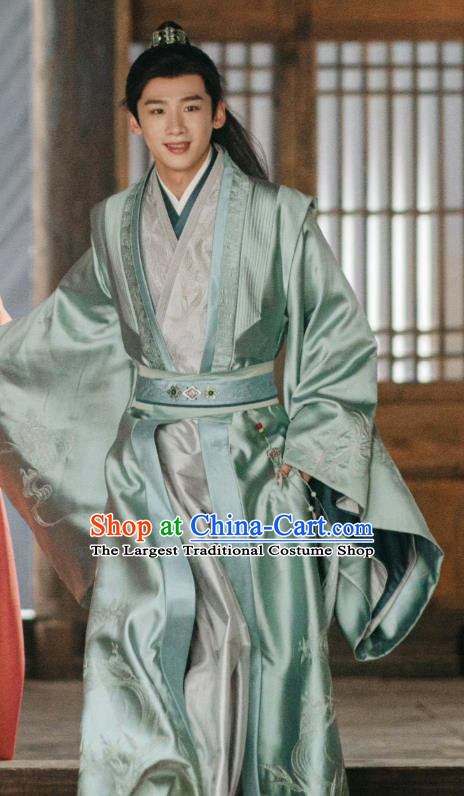 Chinese Song Dynasty Young Childe Costumes Ancient Scholar Clothing TV Series Destined Chang Feng Du Gu Jiu Si Attire