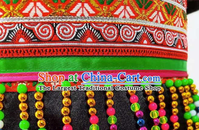 Professional Stage Performance Costume China Yi Nationality Dance Black Outfit Ethnic Children Folk Dance Clothing