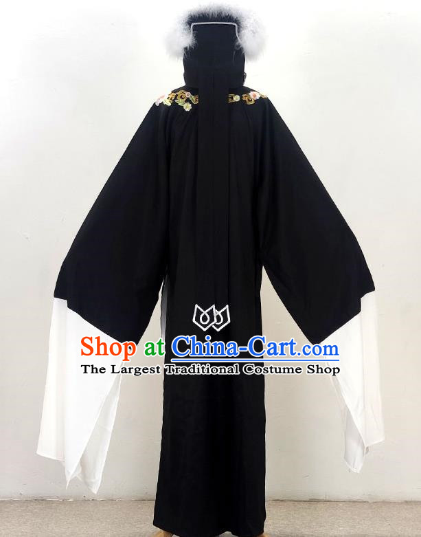 Black Inclined Collar Xu Xian Xiaosheng Embroidered Costume Drama Opera Yue Opera Huangmei Opera Qiong Opera Costume Dance Performance Costume