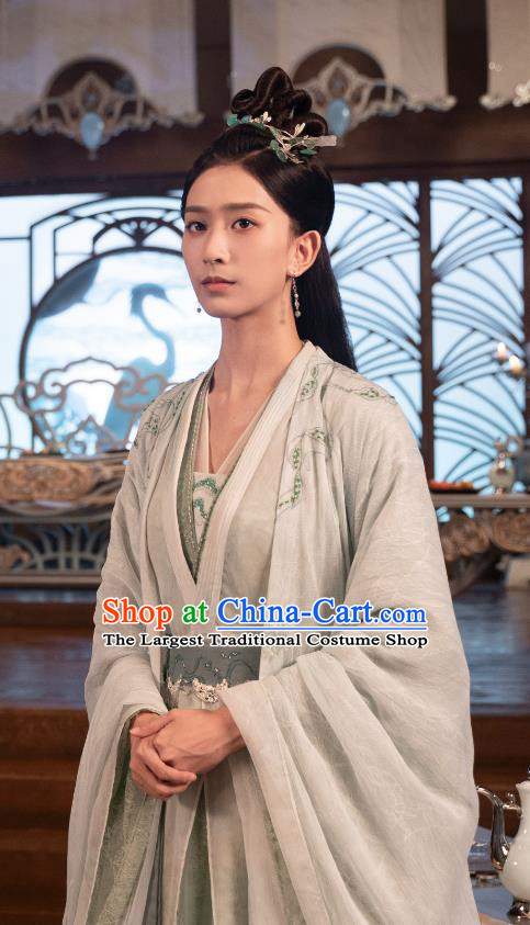 China Ancient Female Swordsman Costumes Drama Chong Zi Royal Princess Zhuo Yun Ji Clothing
