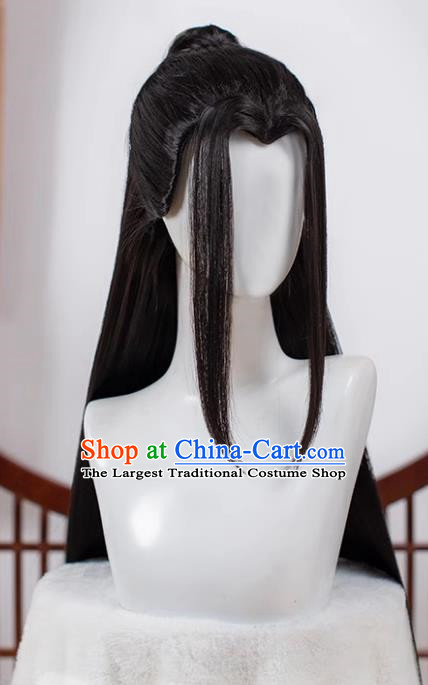 The Animated Version of The Demonic Patriarch official Cooperation Warm Wig Derivative Props Male False Hair Female Black