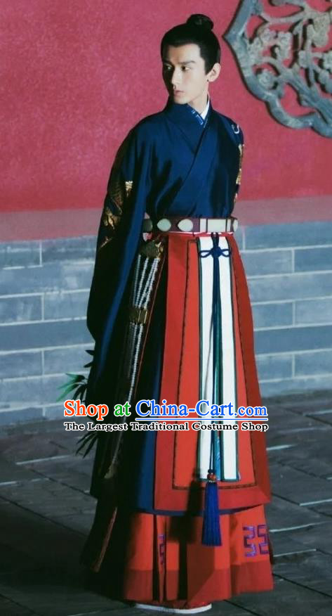 Chinese Ming Dynasty Crown Prince Apparels TV Series Ancient Emperor Clothing The Imperial Age Young King Zhu Di  Costumes