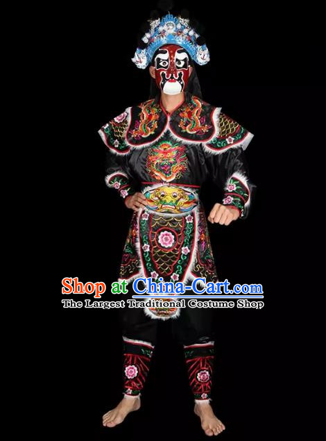 Black Chaoshan Yingge Parade Costumes Martial Arts Performance Costumes Liangshan Heroes Opera Prince Xiaojia
