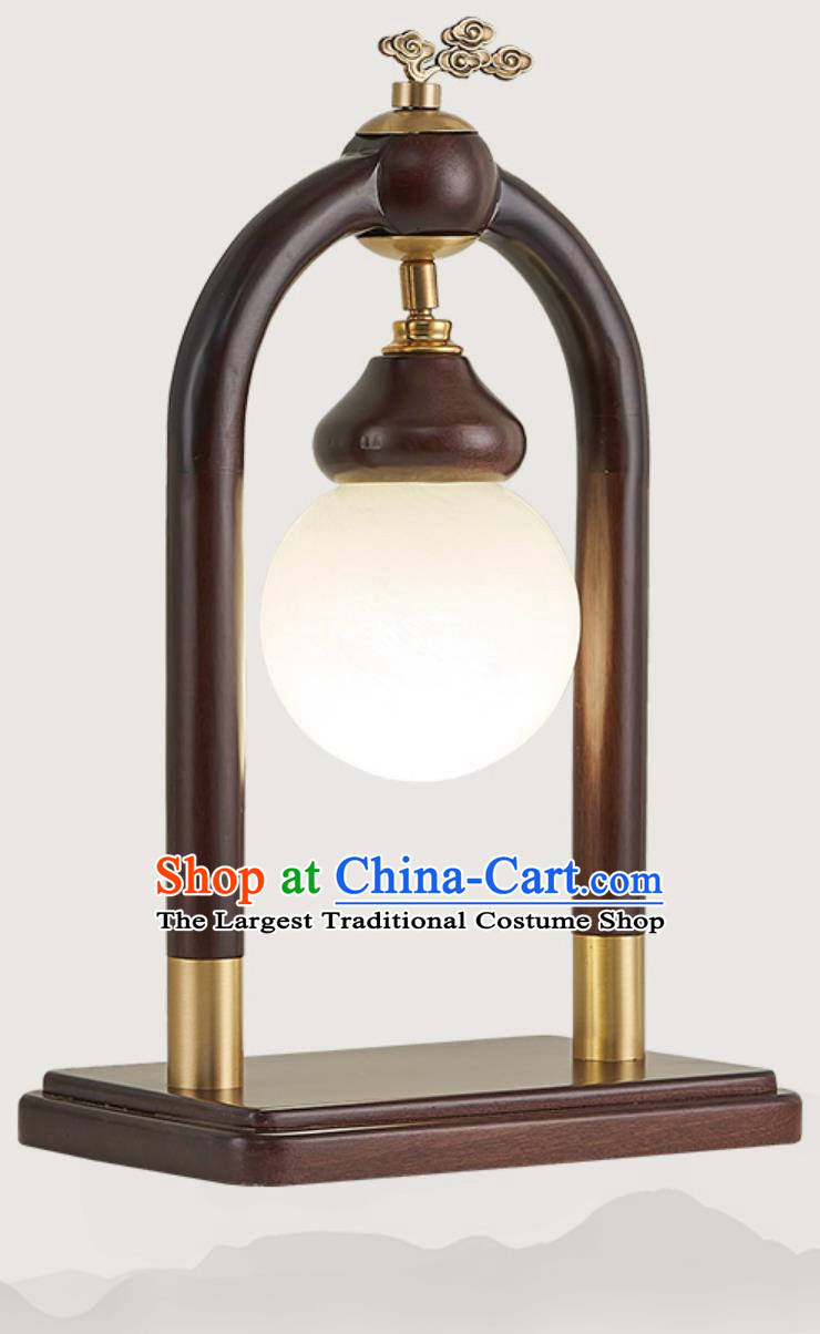 18 Inches Chinese Table Lamp Creative Bedroom Bedside Lamp All Copper Solid Wood Lamp Chinese Style Living Room Tea Room Lamp