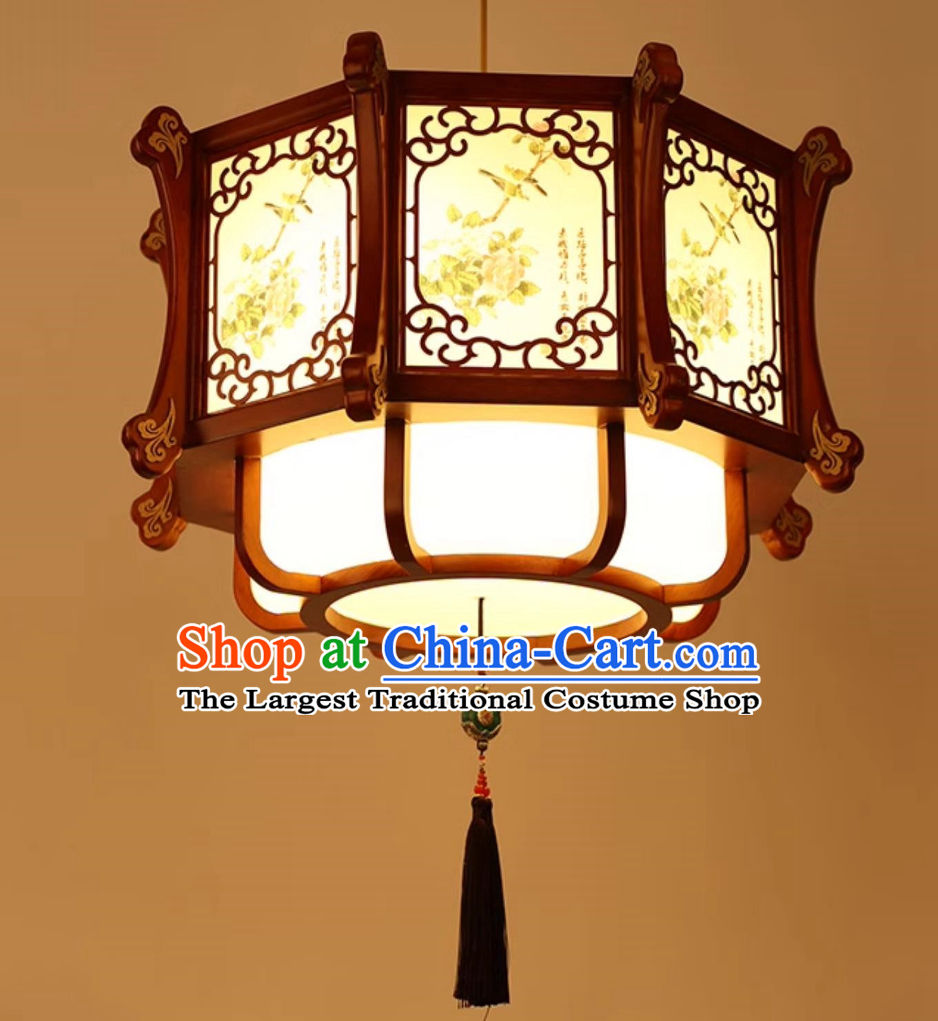 24 Inches High School Style Lantern Chandelier Solid Wood Teahouse Hot Pot Restaurant Ancient Building Restaurant Lamp Classical Palace Lamp Chinese Style
