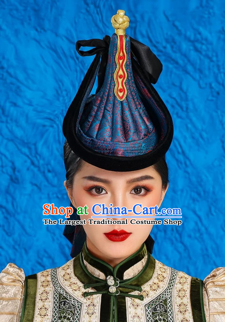 Mongolian Hat Unisex Ethnic Minority Curled Hat