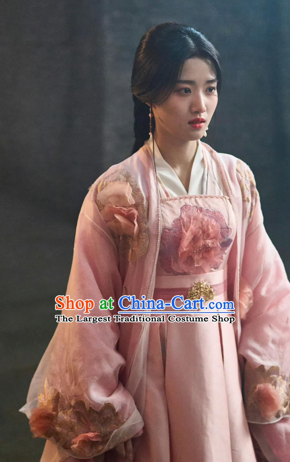 TV Drama My Journey To You Swordswoman Shangguan Qian Costumes China Ancient Noble Lady Pink Dress