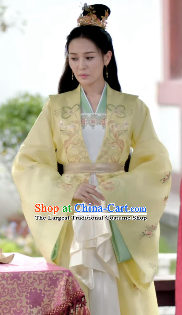 TV Series Jun Jiu Ling Princess Chu Jiu Li Yellow Dresses Chinese Ancient Noble Woman Costumes