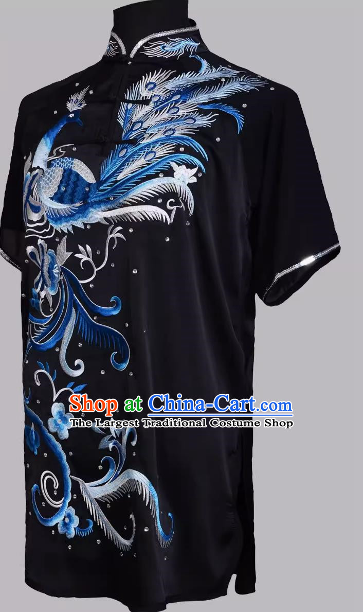 Embroidered Peacock Colored Uniforms Practice Uniforms Changquan Competition Uniforms Performance Uniforms Martial Arts Training Uniforms