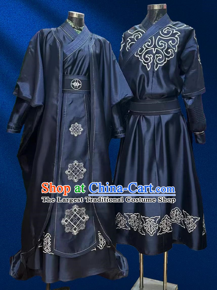 Robe Ethnic Performance Wedding For Male And Female Couple Costumes Complete Set