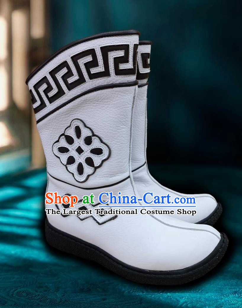Children Mongolian Boots Autumn And Winter Ethnic Style Leather Boots Genuine Leather Martin Boots For Boys And Girls Dance Performance Boots