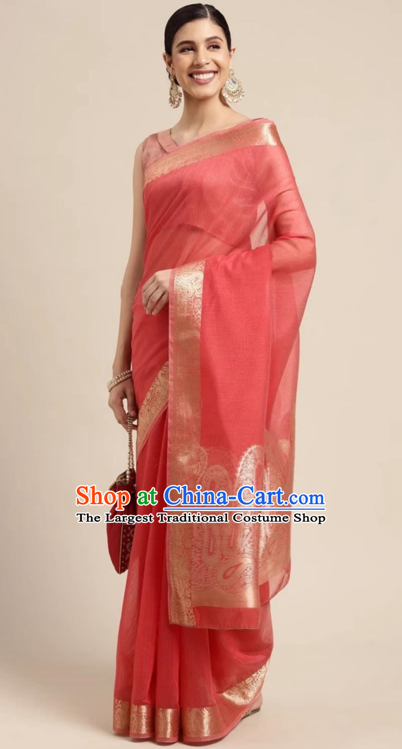 Indian Sari National Solid Color Wrap Skirt Sari