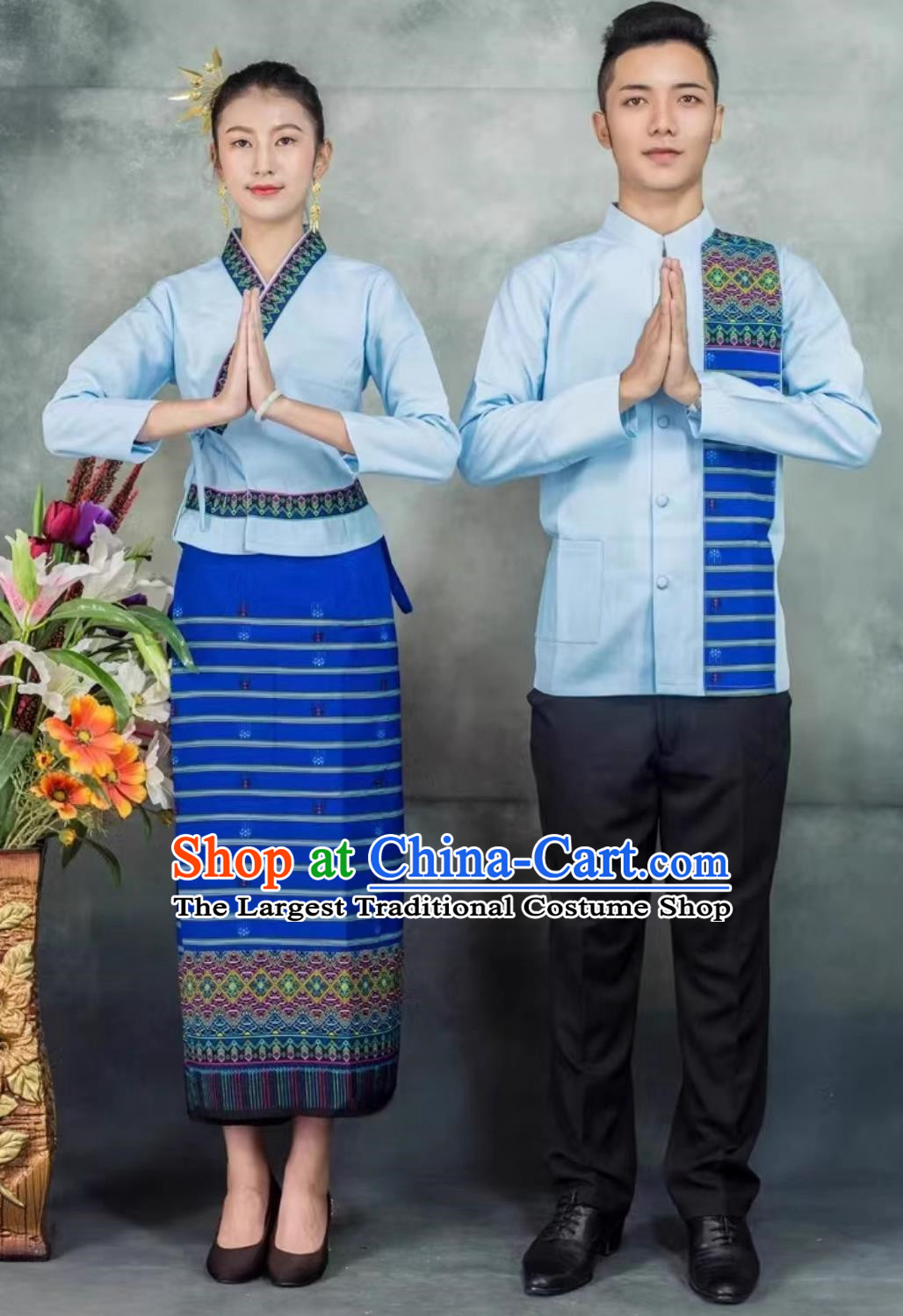 Dai Clothing For Men And Women Blue Suit Restaurant Work Clothes Welcome Staff Uniforms