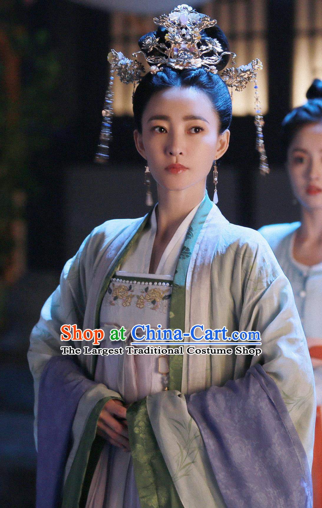 China Ancient Royal Queen Garment Costumes TV Drama The Legend of Zhuohua Princess Rou Jia Dresses