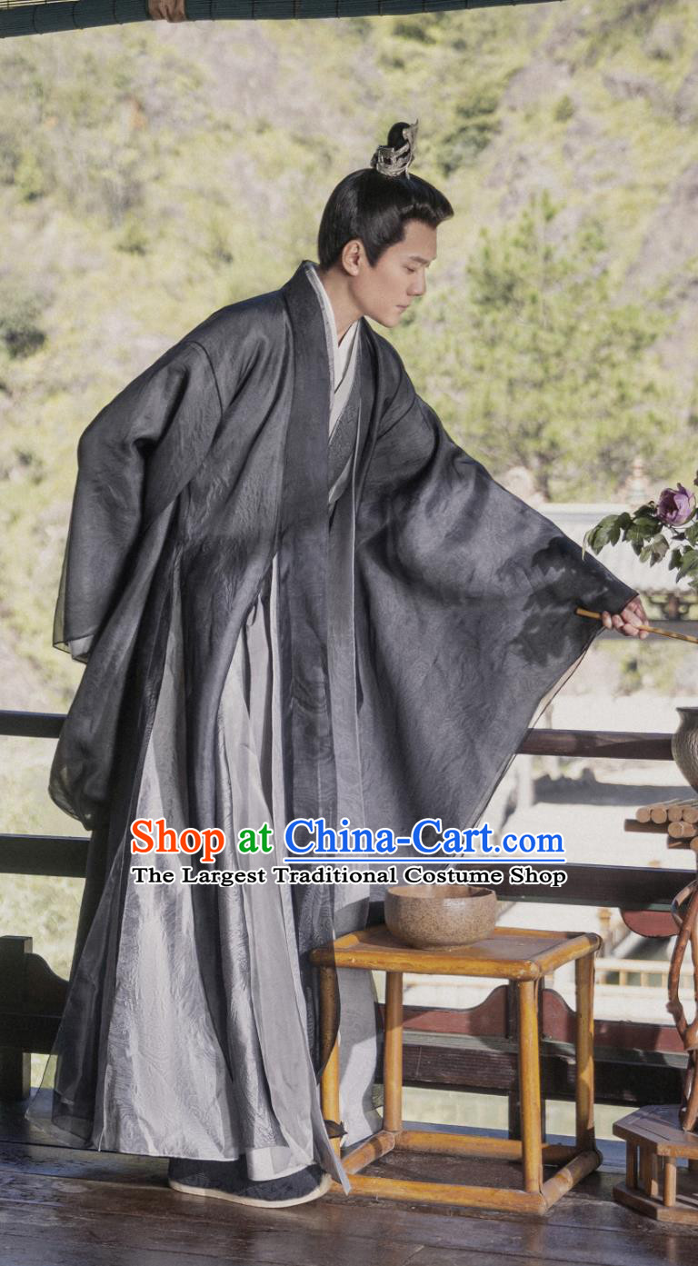 China Ancient Noble Lord Garment Costumes TV Drama The Legend of Zhuohua Royal Highness Liu Yan Clothing