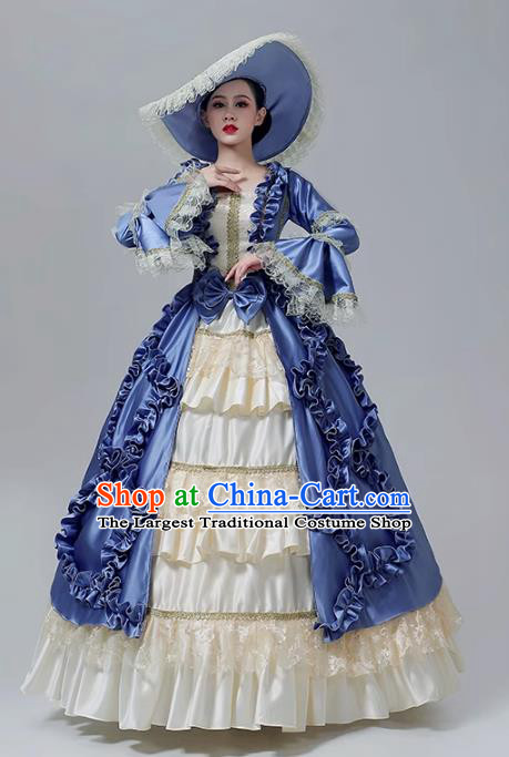 European Court Dress British Medieval Retro Garment Aristocratic Stage Costume Drama Princess Dress