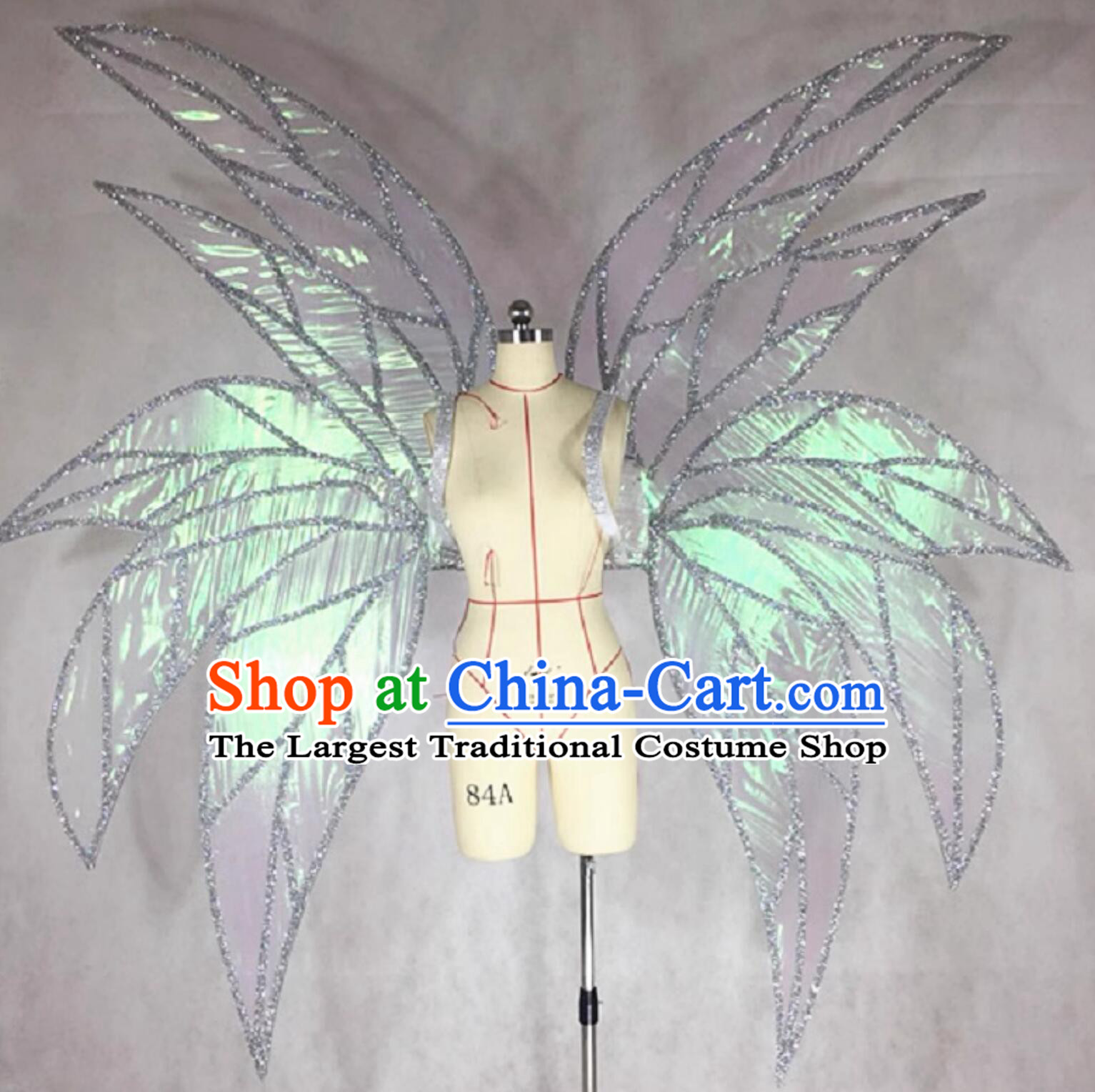 Handmade Glittery Leaves Prop Top Stage Show Angel Wings Deluxe Model Show Wings