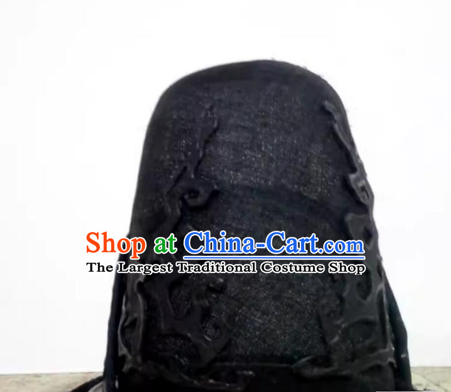 China Ancient Imperial Guard Black Hat Handmade Brotherhood of Blades Ming Dynasty Eunuch Headwear