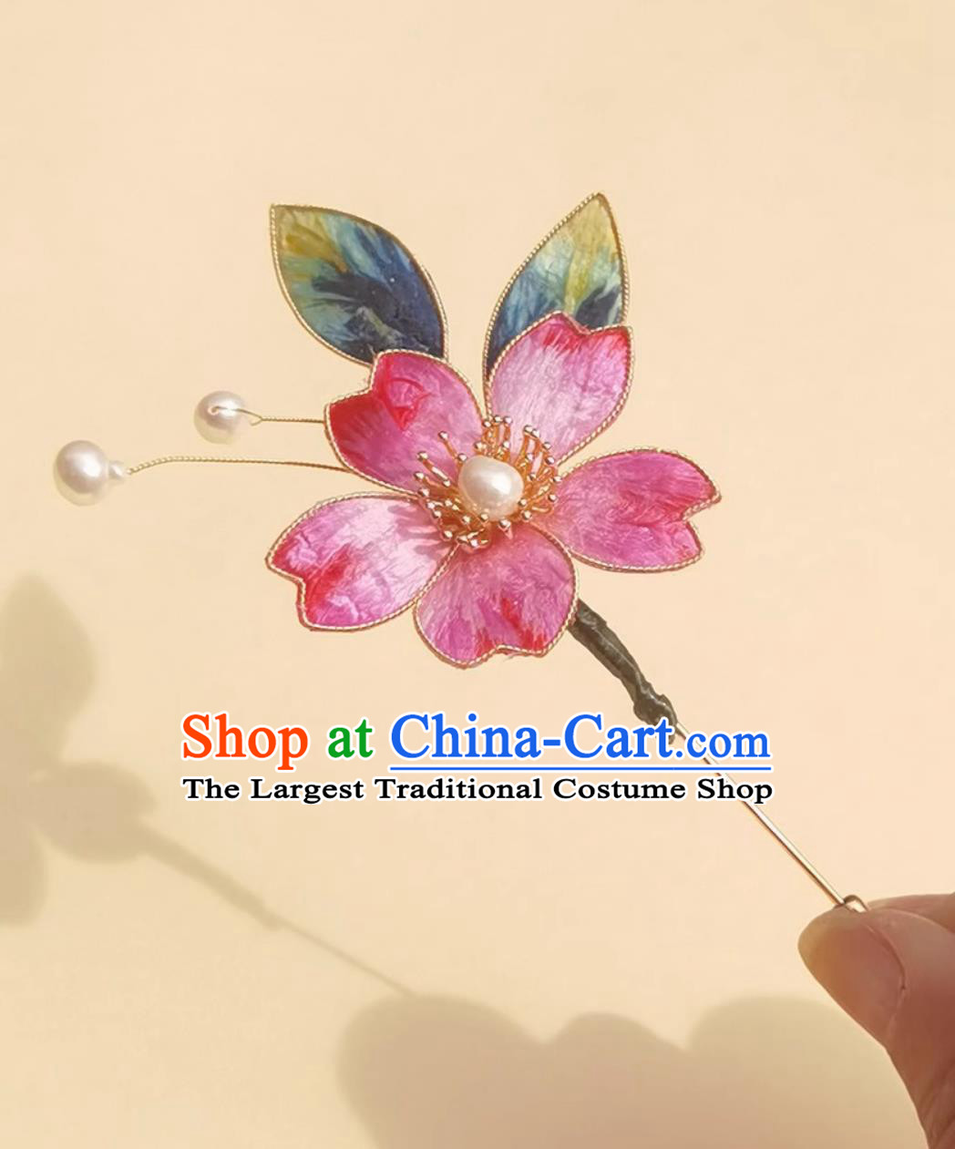 Handmade Hanfu Jewelry Chinese Cheongsam Brooch China Classical Pink Silk Sakura Corsage Traditional Intangible Heritage Artwork