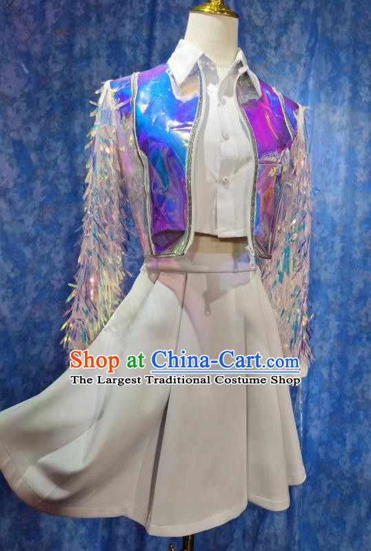 Top Jazz Dance Clothing Modern Dance Competition Outfit Stage Performance Costume Complete Set