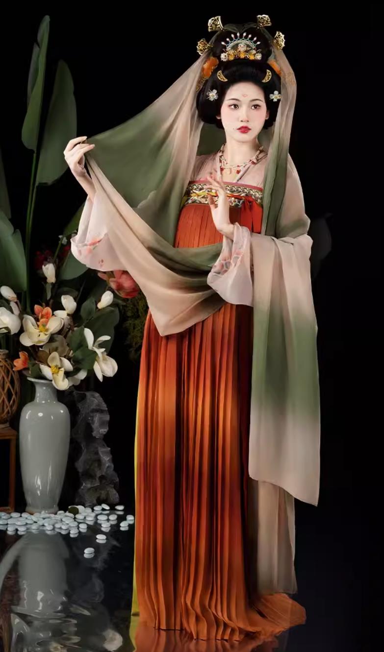 Chinese Traditional Hanfu Ruqun Ancient Court Woman Dress China Travel Photography Tang Dynasty Empress Clothing