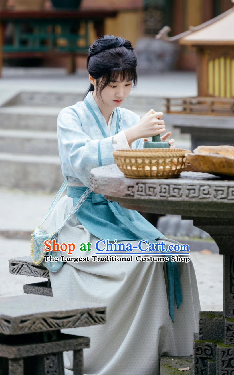 Ancient China Young Lady Clothing Traditional Ming Dynasty Hanfu Chinese TV Series Blossoms in Adversity Servant Girl Shao Yao Costume