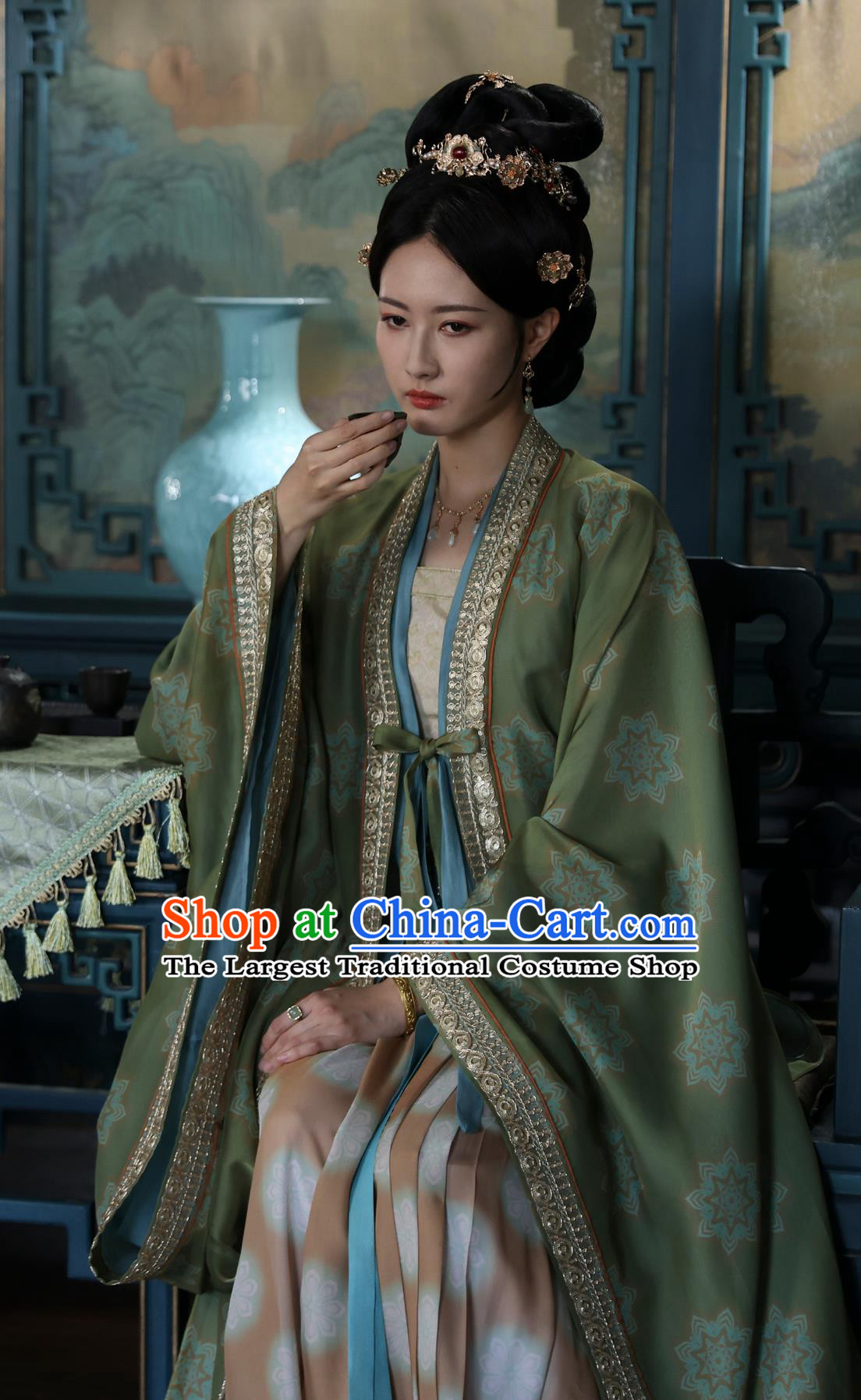 Chinese TV Series Blossoms in Adversity Noble Lady Hua Jing Costume Ancient China Court Woman Clothing Traditional Ming Dynasty Hanfu