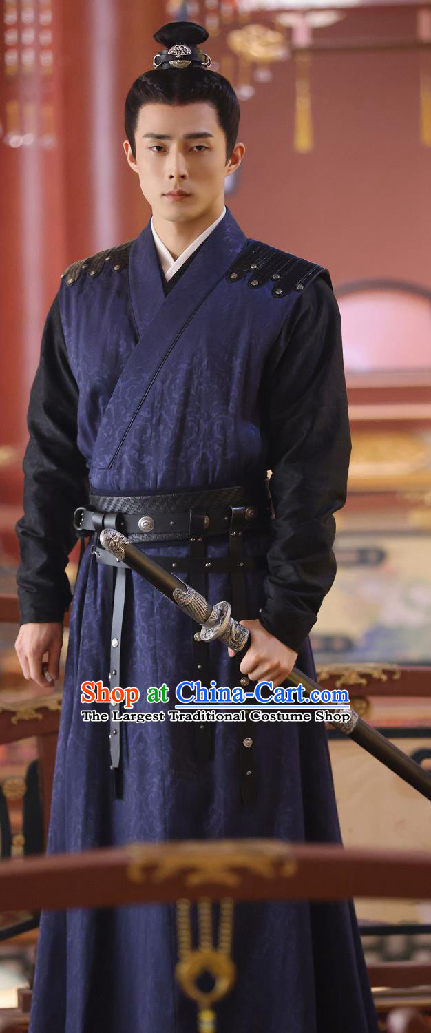 Ancient China Swordsman Clothing Traditional Male Hanfu TV Series The Legend of An Le Imperial Bodyguard Mo Bei Costume