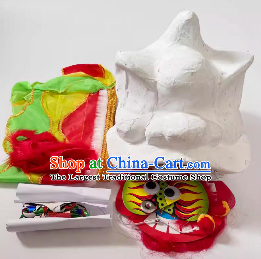 Chinese Traditional Lion Head DIY Mini Lion Dance Costume Set