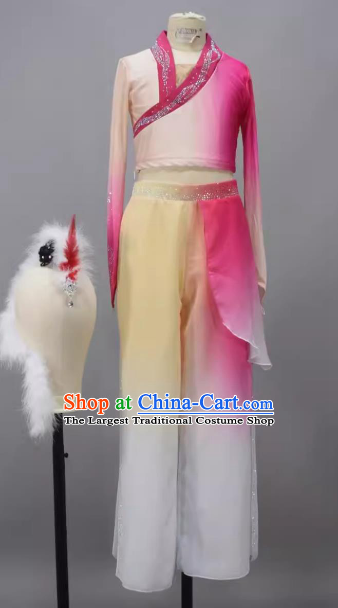 Chinese Dance Contest Program Fox Legend Replica Costume China Classical Dance Pink Uniform