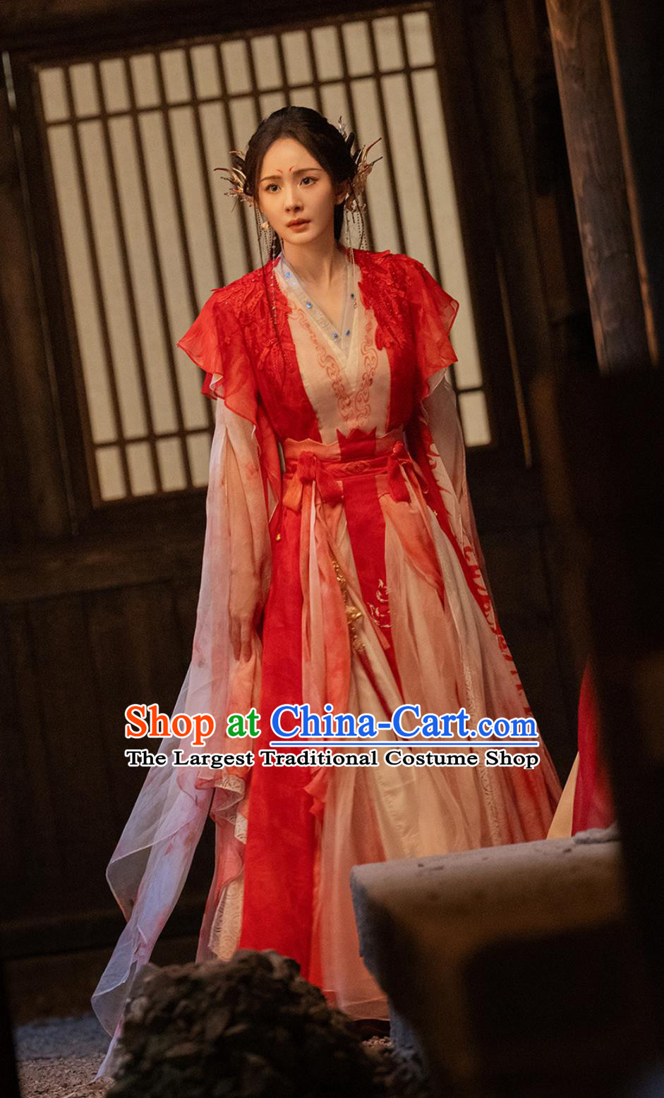 Chinese TV Series Fox Spirit Matchmaker Red Moon Pact Master Tushan Hong Hong Dress Ancient China Female Swordsman Clothing